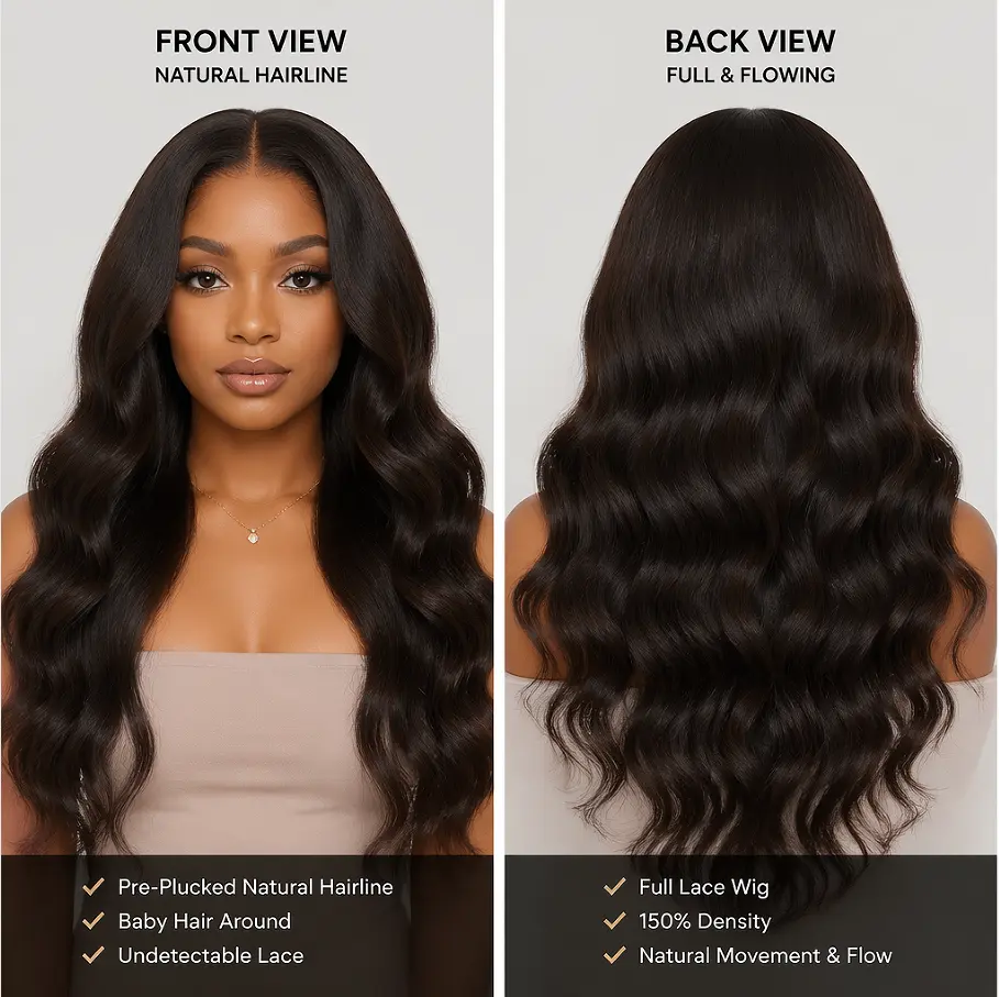 China Wig Factory full lace body wave wig wholesale product