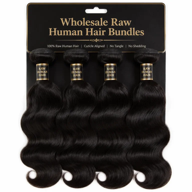 Wholesale Raw Human Hair Bundles, 100% Virgin Cuticle Aligned Body Wave Hair Extensions For Salon Business
