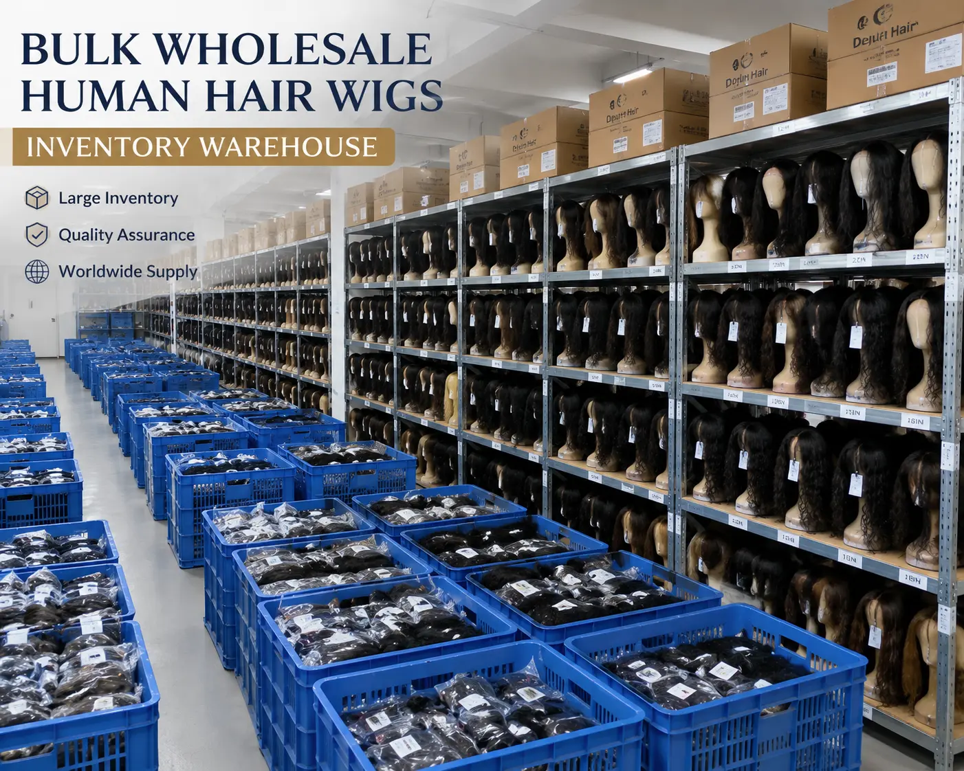 bulk wholesale human hair wigs inventory warehouse