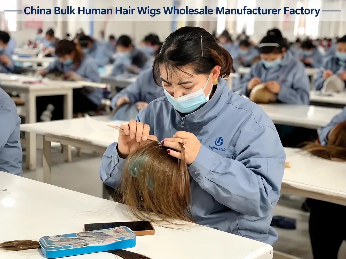 China bulk human hair wigs wholesale manufacturer factory by Dejun Hair