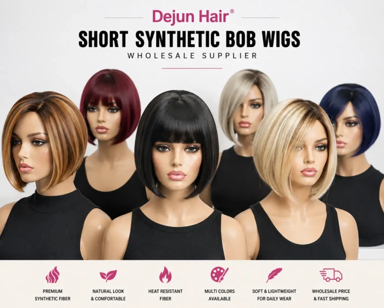 Short synthetic bob wigs wholesale supplier for beauty stores and hair retailers