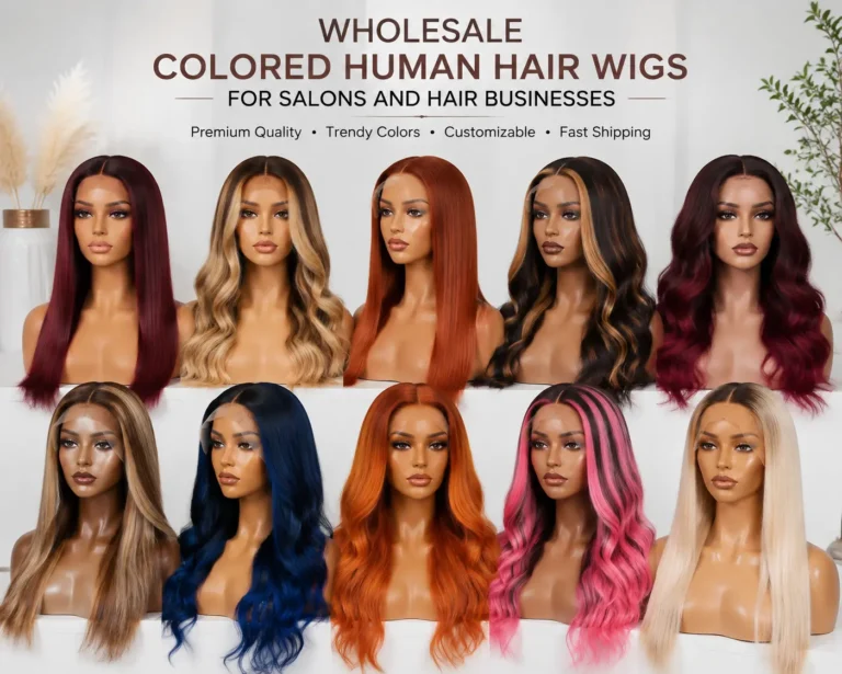 Wholesale colored human hair wigs for salons and hair businesses