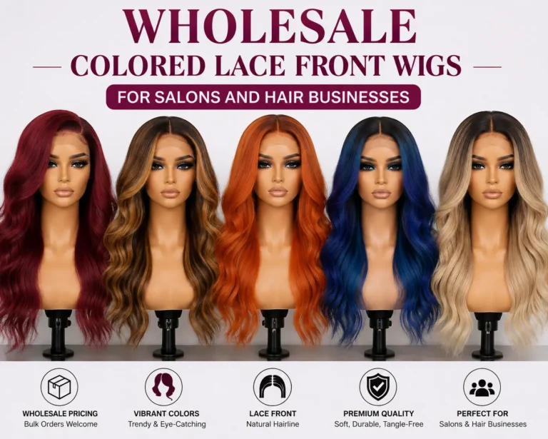 Wholesale colored lace front wigs for salons and hair businesses