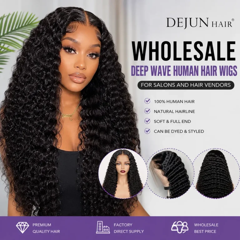 Wholesale deep wave human hair wigs for salons and hair vendors