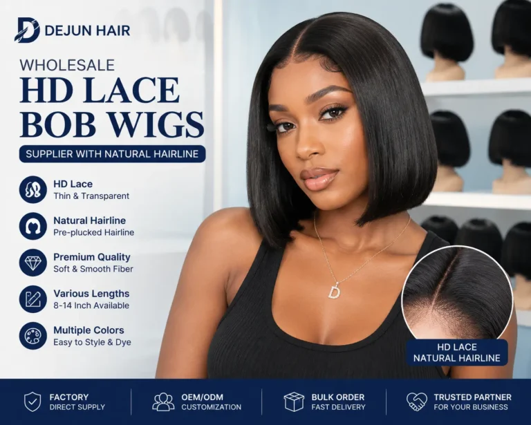 Wholesale HD lace bob wigs supplier with natural looking hairline for salons and retailers