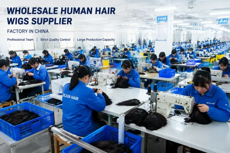 Wholesale human hair wigs supplier factory in China with professional production and quality control