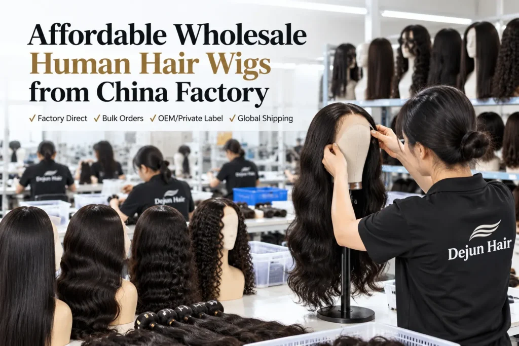 Affordable wholesale human hair wigs from China factory for salons, retailers and hair businesses