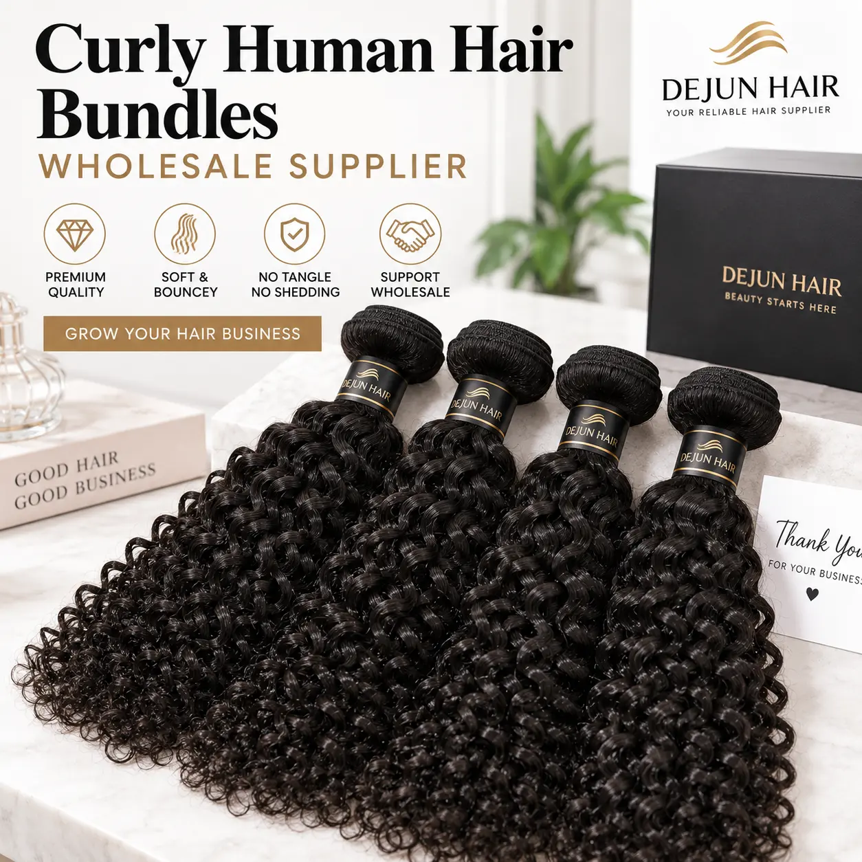 Curly human hair bundles wholesale supplier for hair businesses and retailers
