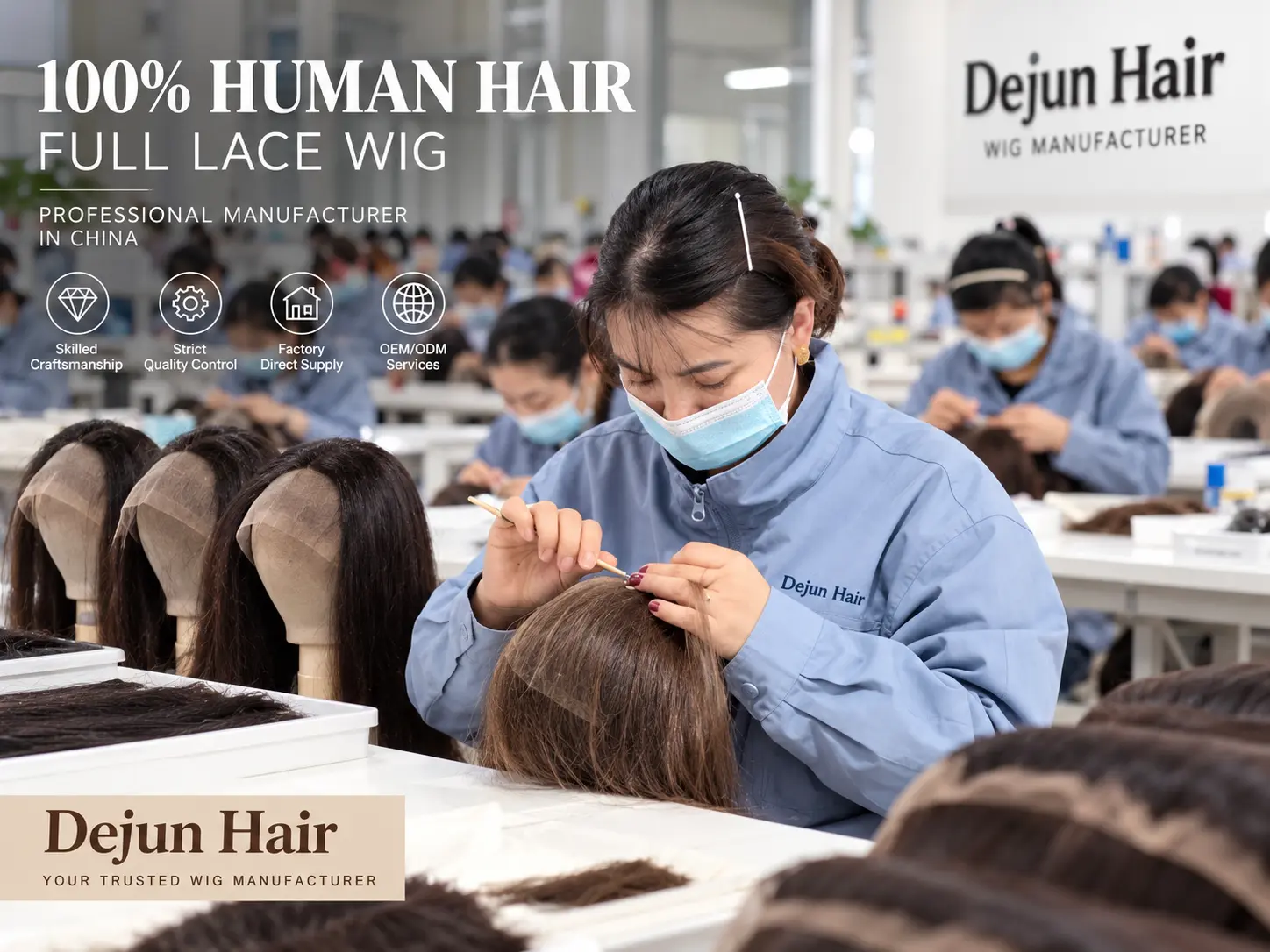 Human hair full lace wig manufacturer in China for wholesale buyers