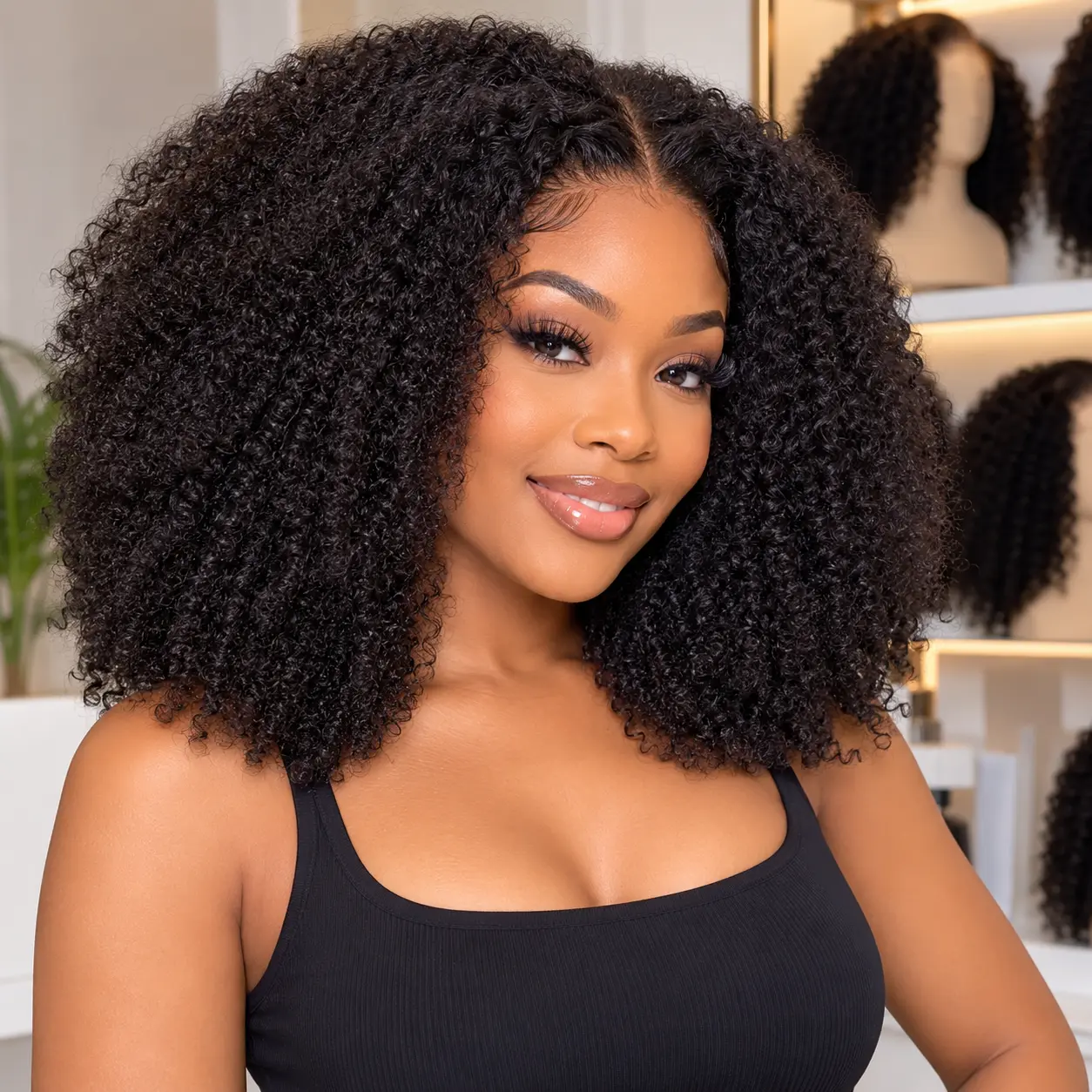 Wholesale Afro kinky human hair wigs for beauty supply stores and hair retailers