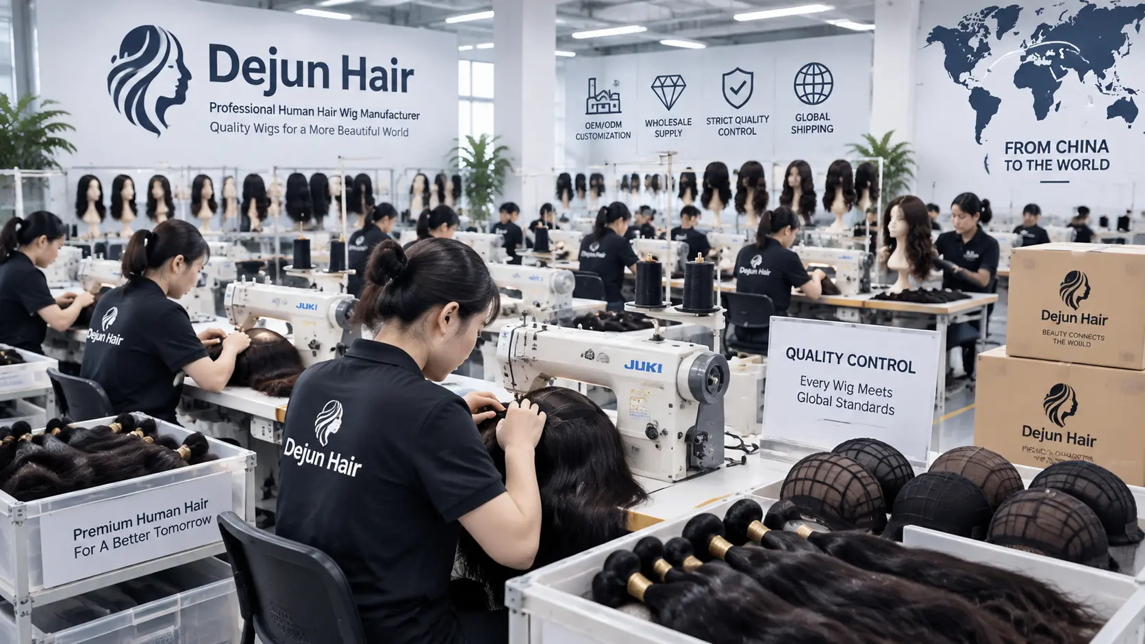 Wholesale human hair wigs direct from manufacturer in China