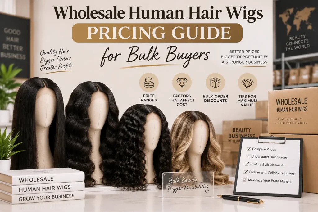 Wholesale human hair wigs pricing guide for bulk buyers